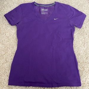 Purple Nike Slim Fit Dri-Fit Top